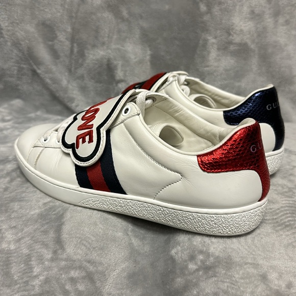 Gucci Ace Web Blind For Love Sneakers Size 36.5 - Picture 4 of 9